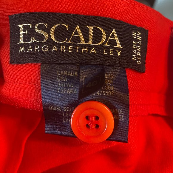 Escada Vintage Wool Pleated Front Trouser Pants - Picture 11 of 14